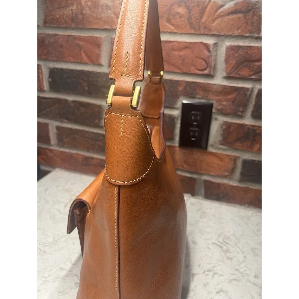 Dooney & Bourke Florentine Hobo Shoulder Bag Leather Womens Brown